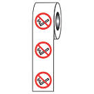 No Smoking Symbol Adhesive Labels 40mm x 40mm