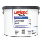 Leyland Trade Contract 10Ltr Brilliant White Matt Emulsion  Paint