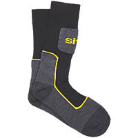 Site  Comfort Work Socks Black / Grey Size 7-11