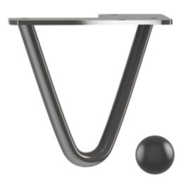 Rothley 2-Pin Hairpin Furniture Leg Gun Metal 100mm