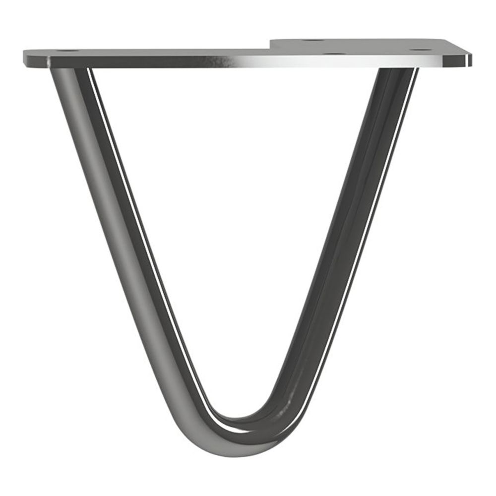 Rothley 2Pin Hairpin Worktop Leg Gun Metal 100mm Screwfix