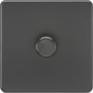 Knightsbridge  1-Gang 2-Way LED Intelligent Dimmer Switch  Matt Black