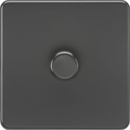 Knightsbridge  1-Gang 2-Way LED Intelligent Dimmer Switch  Matt Black