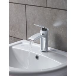 Wye Basin Mono Mixer Tap with Clicker Waste Chrome - Screwfix