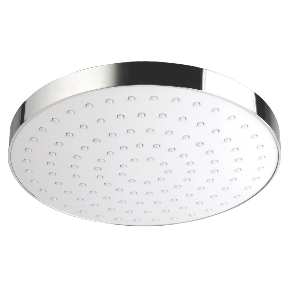 Mira Beat Deluge Tilt Shower Head Chrome / White 200mm Screwfix