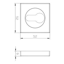 Cooke & Lewis Lormel Euro Escutcheon (Pair) Satin Brass 52mm