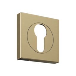 Cooke & Lewis Lormel Euro Escutcheon (Pair) Satin Brass 52mm
