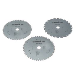 Bosch Pro Wood Circular Saw Blades 165mm x 20mm 24T / 48T 3 Pack