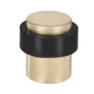 Eclipse Round Linear Floor Door Stop 30 x 40mm Satin Brass