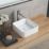 Swirl Alpheus White Basin No Tap Holes 342mm