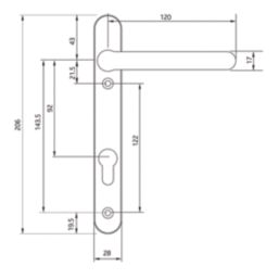 Fab & Fix Windsor Door Handles Pair White