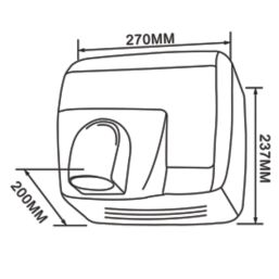 BlueDry Blue Storm Hand Dryer Brushed Steel 2.3kW