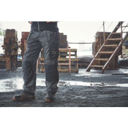Snickers 3212 Duratwill 3212 Holster Pocket Trousers Grey/Black 30" W 32" L