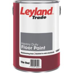 Leyland Trade 5Ltr Tile Red Satin Heavy Duty Floor Paint