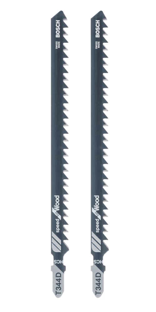 Bosch T344D Wood Jigsaw Blade 74mm 2 Pack Screwfix