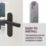 Cooke & Lewis Damgan Lever on Backplate Door Handles Pair Matt Black