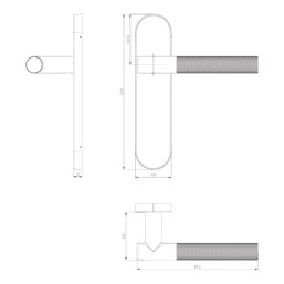 Cooke & Lewis Damgan Lever on Backplate Door Handles Pair Matt Black