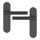 Cooke & Lewis Damgan Lever on Backplate Door Handles Pair Matt Black