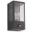 LAP Breton Outdoor Rectangular Wall Lantern With PIR Sensor Matt Black