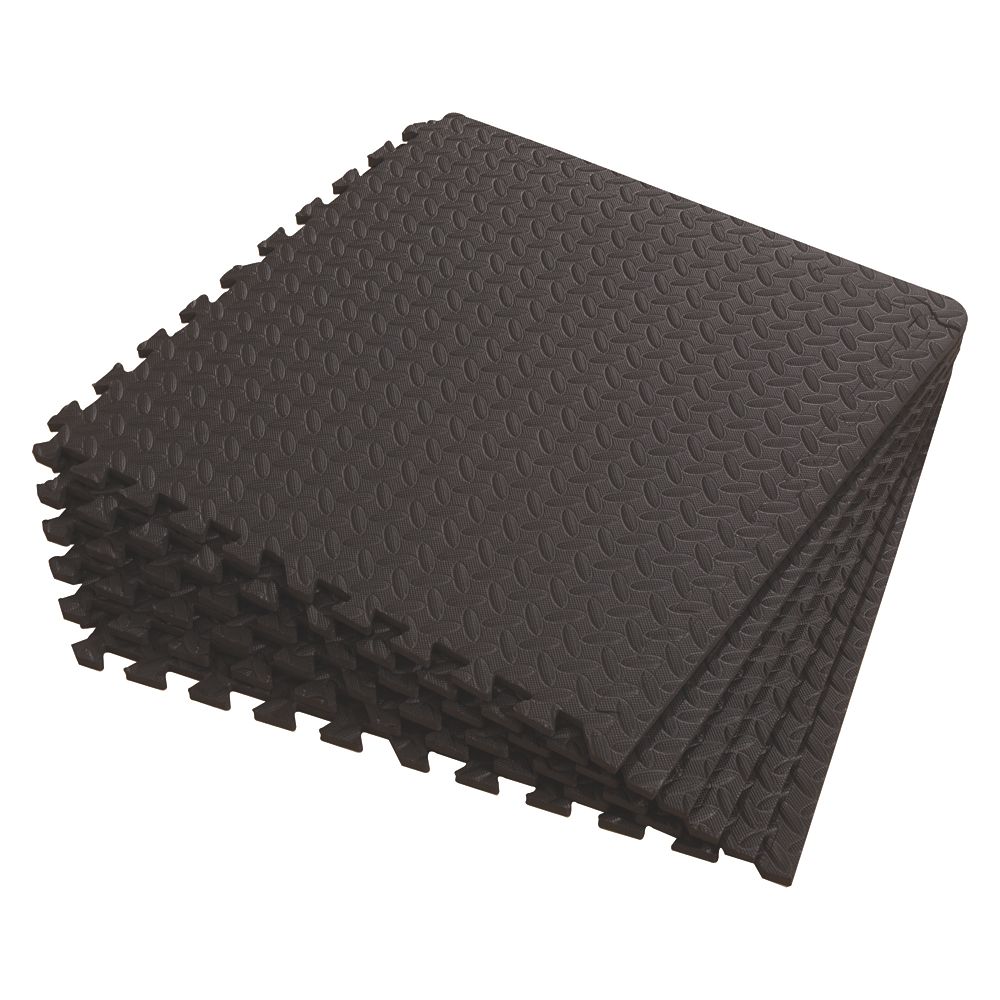 Mottez Shock-Absorbing Floor Mat Grey / Blue 620mm x 620mm x 12mm