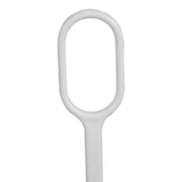 Essentials Oval Rail Centre Bracket White 30mm