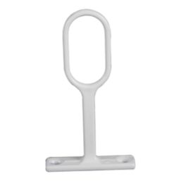 Essentials Oval Rail Centre Bracket White 30mm