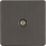 Knightsbridge  1-Gang Coaxial TV Socket Smoked Bronze
