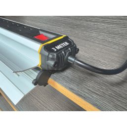 Stanley 13A 4-Gang Switched  Power Strip With Clamp Red 3m