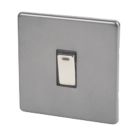 Varilight  20AX 1-Gang DP Control Switch Slate Grey with Neon with Black Inserts