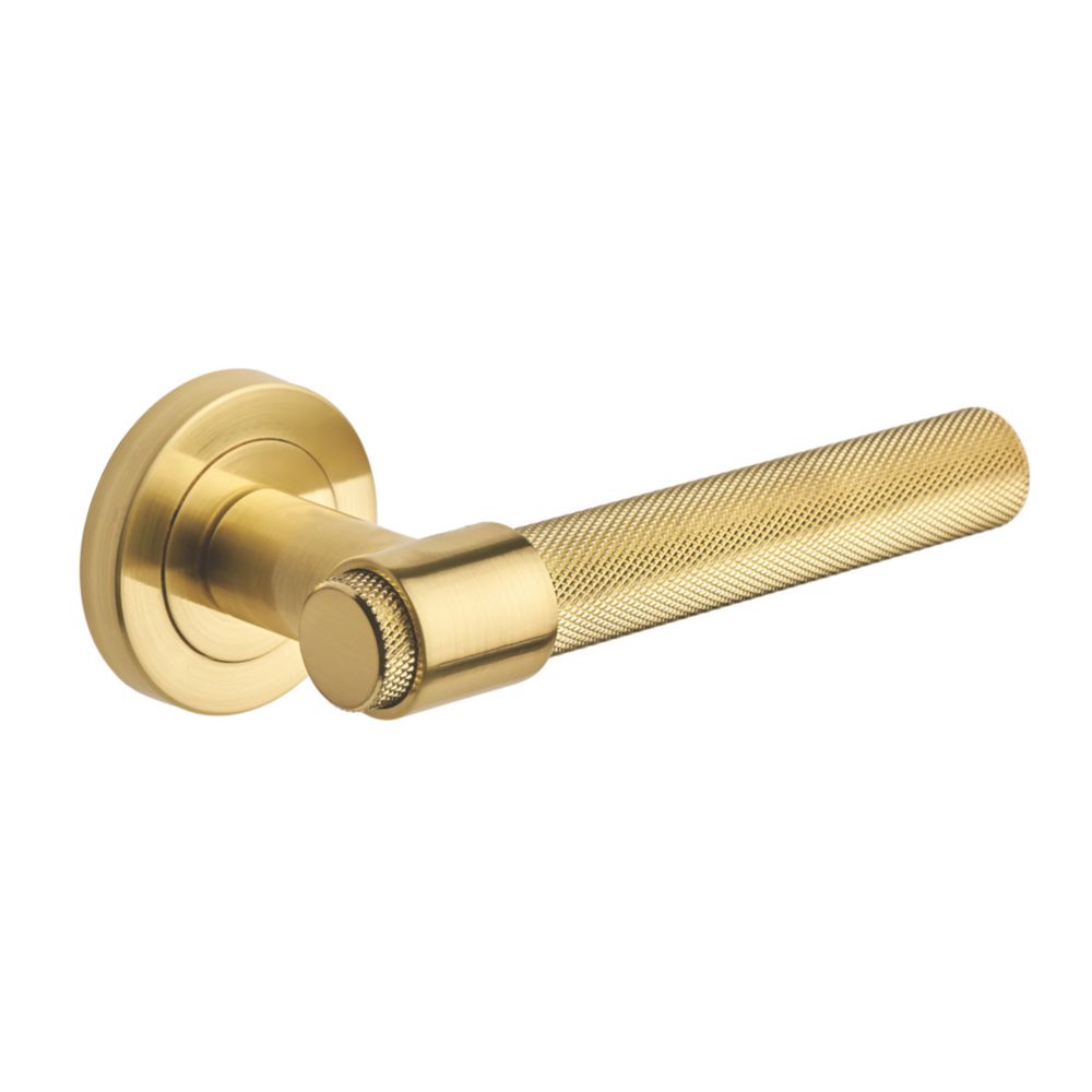 Designer Levers Kensington Knurled Lever on Rose Door Handle Pair