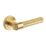 Designer Levers Kensington Knurled Lever on Rose Door Handle Pair Brushed Brass