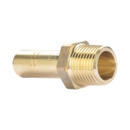 Hep2O  Plastic Push-Fit Adapting Keyless Spigot Male Coupler 15mm x 1/2"