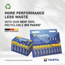 Varta Longlife Power  AA 1.5V Alkaline Batteries 24 Pack