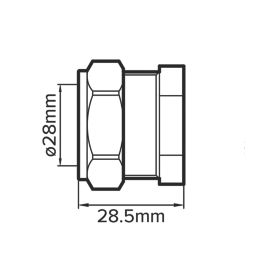 Flomasta  Brass Compression Stop End 28mm
