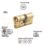 Yale Fire Rated 1 Star 6-Pin Euro Cylinder 40-45 (85mm) Polished Brass