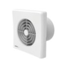 Manrose Quiet Fan X5/ QF100HTX5OP 100mm (4") Axial Bathroom Extractor Fan with Humidistat & Timer White 220-240V