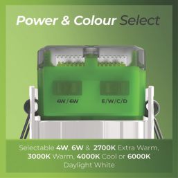 Luceco FType MK2 Fixed  Fire Rated LED Downlights White 4/6W 710/725/750/745lm 10 Pack