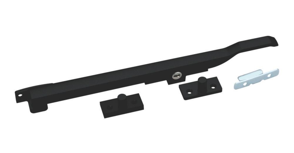 Smith & Locke Traditional Casement Stay Lock Matt Black 280mm - Screwfix