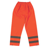 Hi-Vis Trousers Elasticated Waist Orange X Large 27½-48" W 31" L