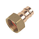 Flomasta  Brass Solder Ring Straight Tap Connectors 15mm x 3/4" 2 Pack