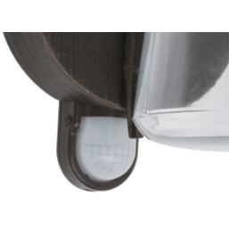 Lutec Cate Outdoor Wall Light With PIR Sensor Black Rust