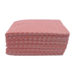 L-PRO All Purpose Non-Woven Cleaning Cloths Red 30cm x 38cm 50 Pack