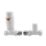 ETAL Danva 15mm x 1/2" Matt White Straight & L/S Modern Thermostatic Radiator Valve & Lockshield