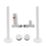 ETAL Danva 15mm x 1/2" Matt White Straight & L/S Modern Thermostatic Radiator Valve & Lockshield
