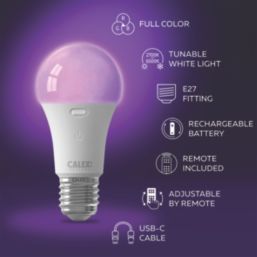 Calex Vista Tones E27 A60 LED Rechargeable Light Bulb 200lm