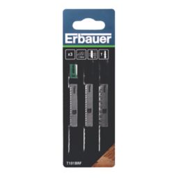 Erbauer   Laminate Jigsaw Blades 100mm 3 Piece Set