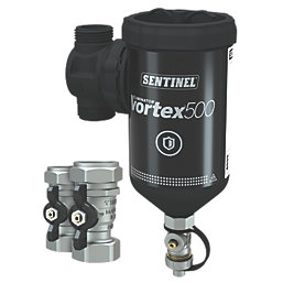 Sentinel Eliminator Vortex500 Central Heating Filter with Valves 28mm