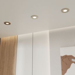 LAP Chaac Fixed  Fire Rated LED Downlights Brushed Nickel 5.5W 600lm 10 Pack