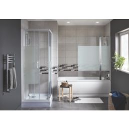 Blyss 700mm x 400mm 563BTU Chrome Curved  Towel Radiator