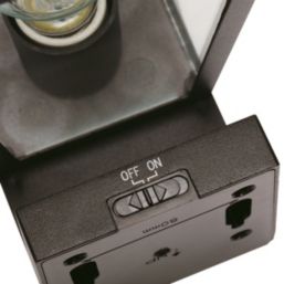 Lutec Fia Outdoor LED Solar Lantern Wall Light Black 200lm